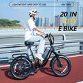 20 Zoll E Bike Elektro Fahrrad 25km/h Mountainbike 48V 15Ah Moped E Fatbike MTB