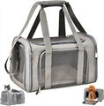 Haustier Transportbox Katze Hund Transporttasche Faltbar Katzentasche Hundebox