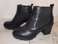 Zign Stiefelette Chelsea Boots schwarz Glattleder Reißverschluss Gr. 38