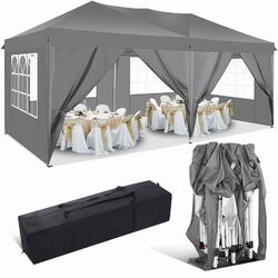 Pavillon 3x3/3x6m Wasserdicht Faltpavillon Pop Up Partyzelt Gartenzelt UV Schutz