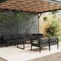 Garten Lounge Set Kissen Gartenmöbel Sofa Garnitur Sitzgruppe Aluminium vidaXL