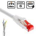 CAT 6 Netzwerkkabel DSL LAN Ethernet Patchkabel RJ45 Internet TV sftp weiß 10 m