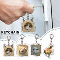 Cute Dog Funny Cat Keychain KeyRing Key Chains Cartoon Gift✨m Pendant Fo R6A1