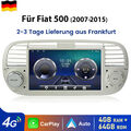 4+64G 7" Android 13 DAB+ Autoradio Carplay Für Fiat 500 07-2015 GPS Navi WIFI 4G