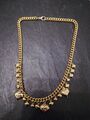 Halskette Collier Herz Modeschmuck Gold Farben Vintage 