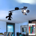 Deckenstrahler Deckenleuchte Spotlampe Dimmer Fernbedienung beweglich LED 54 cm