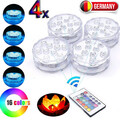 4 Stück Poolbeleuchtung Unterwasser Licht RGB LED Wasserdichte Mit Fernbedienung