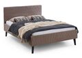 Polsterbett 140 x 200 Bettgestell Bett Doppelbett Kopfteil Taupe Made in Germany