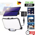 1/2 LED Solarleuchte Solarlampe Mit Bewegungsmelder Außen Fluter Sensor Strahler