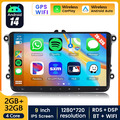 9" Android 14 Autoradio Carplay RDS GPS Navi Für VW GOLF 5 6 Touran Tiguan Jetta