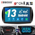 64G Android 13 DAB+ Carplay Autoradio Für Benz Smart Fortwo 453 14-2019 GPS Cam