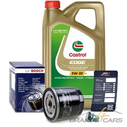 BOSCH ÖLFILTER+5L CASTROL EDGE 5W-30 LL FÜR SEAT LEON 1M 1P 1.4 16V 1.6 # # # INKL. ÖLABLASS-SCHRAUBE MIT DICHTRING # # #