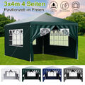 3x3/3x4/3x6m Pavillon Festzelt Picknicks Partyzelt Wasserdicht Seiten Stabil DE