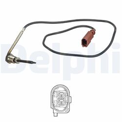 DELPHI Sensor, Abgastemperatur TS30177 für VW