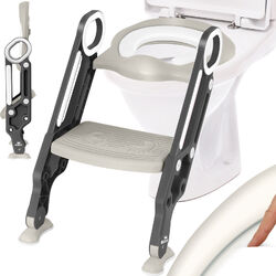 KIDIZ® Kinder Toilettensitz Toilettentrainer mit Treppe WC Sitz Lerntöpfchen✔️mit Treppe und Griffe✔️höhenverstellbar✔️Faltbar 