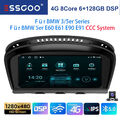 Carplay Android 13 Autoradio 6+128GB GPS KAM Für BMW 3/5 er E60 E61 E90 E91 CCC
