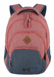 travelite Basic Melange Backpack Rucksack Laptoptasche Tasche Red / Marine Rot