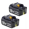 2Pack 18V 8,0 Akku Für Makita BL1860 BL1850B BL1830 Led Anzeige/ Ladegerät NEU