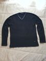 Kruder XXL Herren Pullover Pulli schwarz sweat shirt langarm sweater stretch K21