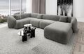 Sofa Stoff Wohnlandschaft Design Couch Samtstoff MARBELLA U Form Polstersofa