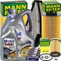 MANN INSPEKTIONSPAKET+6L MOBIL 5W30 MOTORÖL passend für MERCEDES W 204 M 274.910