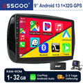 DAB Autoradio 32G Android13 Carplay GPS BT Kam Für Benz Smart Forfour Fortwo 453
