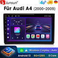 Carplay Android 13 Autoradio GPS WIFI Für Audi A4 8E 8H B6 B7 2000-2009 6G+128G