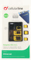 Cellularline 4in1 Adapter Set Nano-SIM Micro-SIM SD Karten Nadel Organizer 165