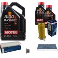 BOSCH Inspektionspaket 7 L MOTUL 8100 X-clean+ 5W-30 für BMW 5er Touring 525d