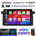 Android13 9" Autoradio DAB+ 64G KAM Carplay Für BMW 3er E46 318 M3 MG ZT WIFI FM