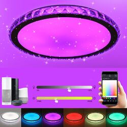 RGB LED Deckenleuchte WiFi Dimmbar Sternenhimmel Wohn Schlafzimmer Deckenlampe