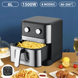 6L XXL AIRFRYER FRITTEUSEN FRITEUSE HEISSLUFTFRITTEUSE HEISSLUFTOFEN POMMES 