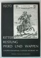 Kalender Ritter Rüstung Pferd und Wappen 12 Kupfer Raphael Custodis 1970 Y4-577