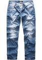 Herren Jeans Regular Straight Fit Denim Hose Destroyed R7998