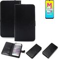 Handy Hülle Wallet Case für Samsung Galaxy M21 2021 Handy Schutzhülle schwarz