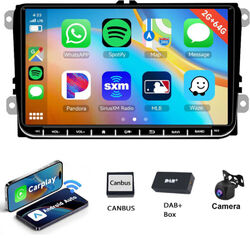 2+64GB Android 13 DAB+ Autoradio Carplay GPS für VW GOLF 5 6 Passat Polo Touran