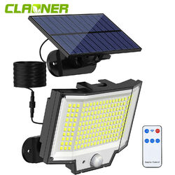 LED Solarleuchte mit Bewegungsmelder Außen Solar Lampe Fluter Sensor Strahler