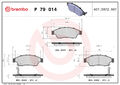 BREMBO P 79 014 Bremsbelagsatz, Scheibenbremse für SUZUKI,SUZUKI (CHANGHE)