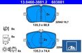 Ate 13.0460-3881.2 Bremsbelagsatz für Scheibenbremse Bremsbelagsatz 