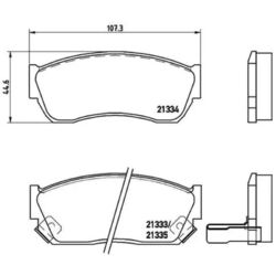 1x ORIGINAL® Brembo P 79 005 Bremsbelagsatz, Scheibenbremse Vorne, inkl.