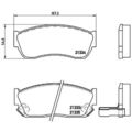 1x ORIGINAL® Brembo P 79 005 Bremsbelagsatz, Scheibenbremse Vorne, inkl.