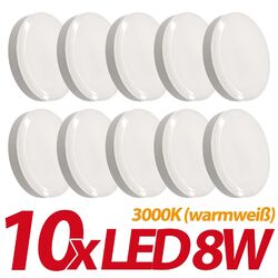 10er SETS Einbaustrahler GX53 LED Einbauspot Einbauleuchte Rahmen Spot Strahler