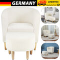 Modern Sessel Clubsessel Ohrensessel mit Hocker Loungesessel Cocktailsessel DE