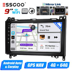 9" Android 13 4+64G Carplay Autoradio GPS Für Mercedes Benz A/B Klasse Sprinter