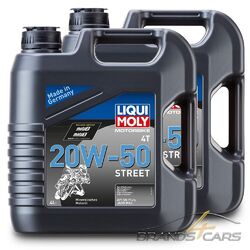 2x 4 L LITER LIQUI MOLY MOTORBIKE 4T 20W-50 STREET MOTOREN-ÖL MOTORÖL 50686658Erstausrüster-Qualität | Schneller Versand ab Lager