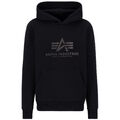 Alpha Industries Basic Hoody Carbon Schwarz/Schwarz Kapuzenpullover Sweatshirt