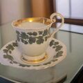 Meissen 1820  Weinlaub  Kaffeetasse 2 tlg. 