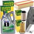 MANN FILTER INSPEKTIONSPAKET+MOBIL1 ESP 5W30 ÖL passend für AUDI A3 VW GOLF 5 6