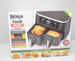 Ninja AF400EU Foodi MAX Dual Zone Doppel Heißluftfritteuse 9,5L 2 Fächer Neu