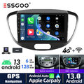 DAB+ 6+128G 8 Kern Android 13 Autoradio Carplay GPS Navi Für Hyundai i10 2007-13